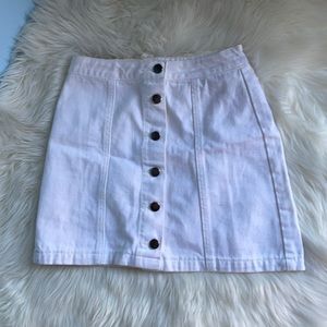 White button up skirt